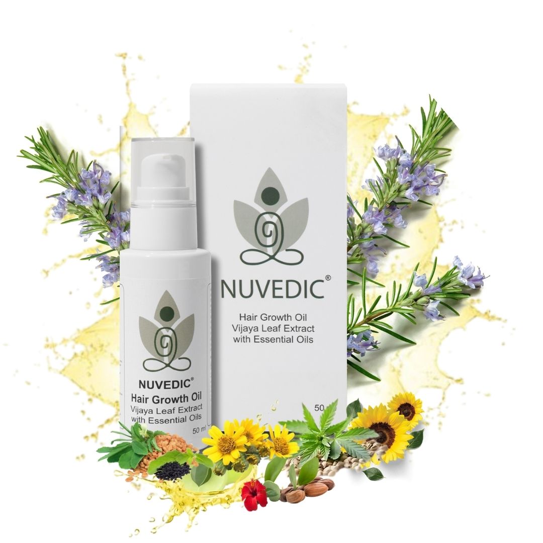 Nuvedic Hair Growth Oil - Ayurvedic Scalp & Hair Nourishment | Promotes Growth & Reduces Hair Fall