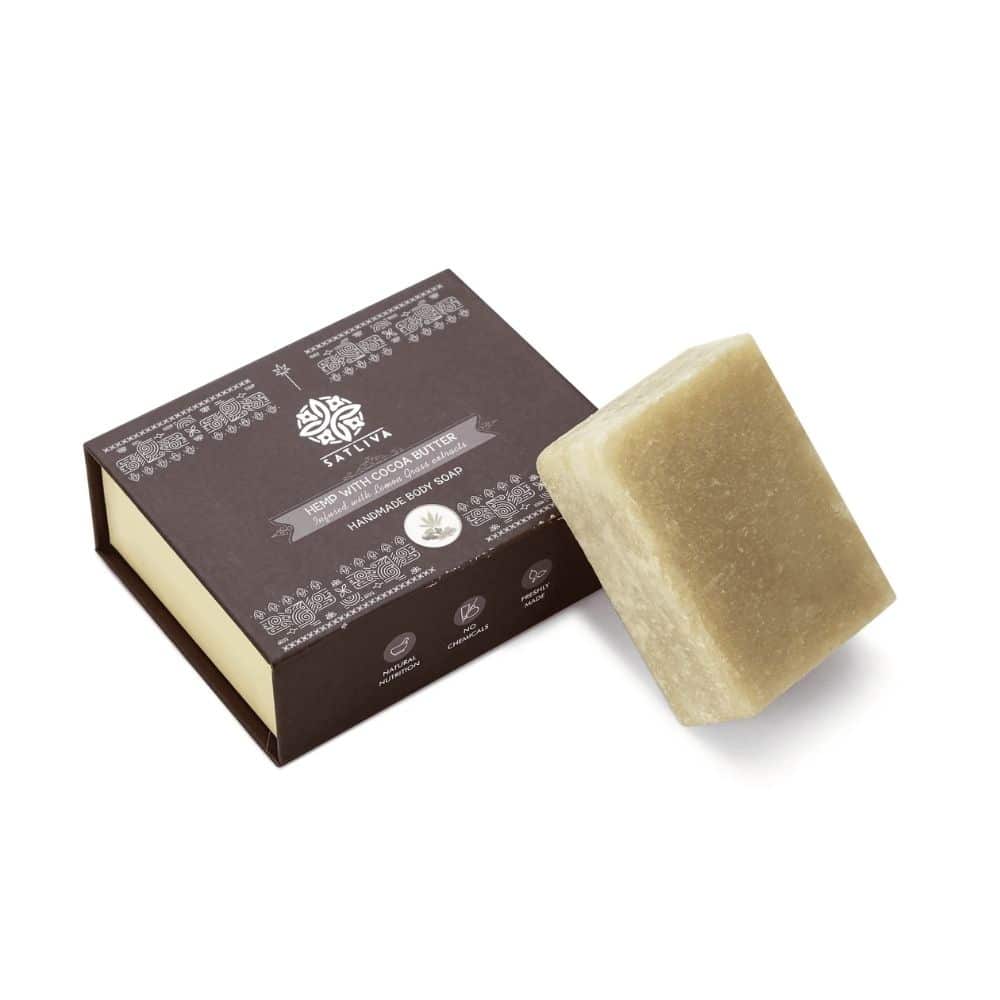 Satliva Hemp with Cocoa Butter Body Soap Bar – Moisturizes & Promotes Overall Skin Health