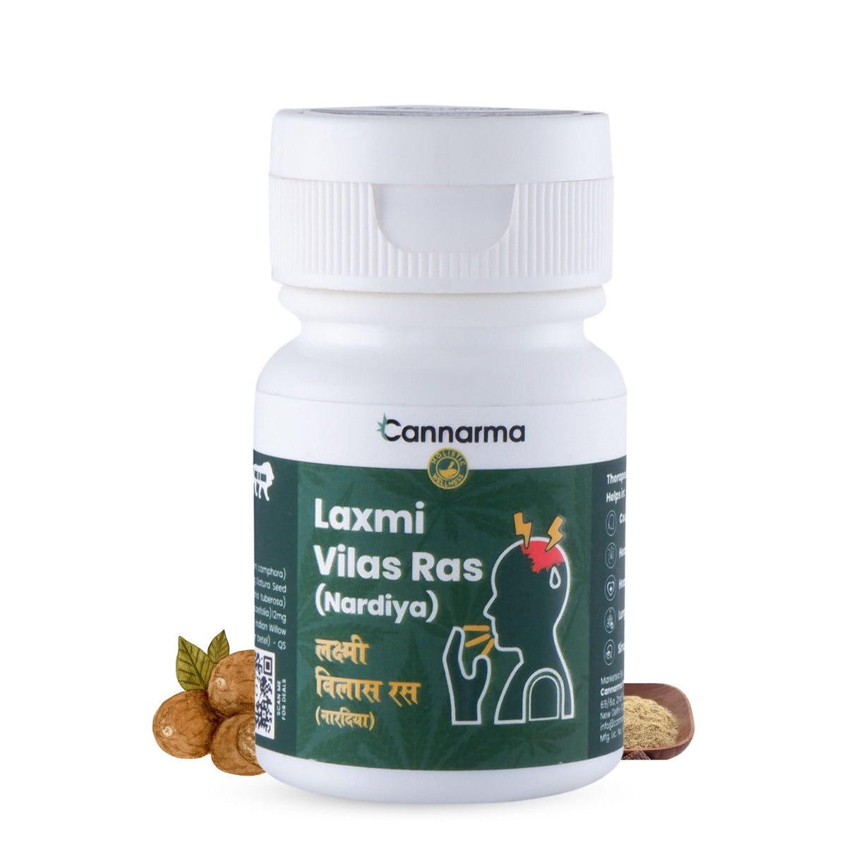 Cannarma LaxmiVilas Ras Tablet | For Cough, Cold, Headache &amp; Fever - 30 Tablet