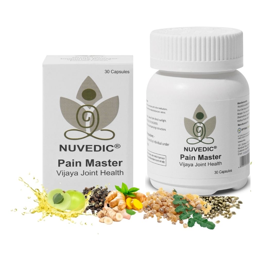 Nuvedic Pain Master Capsules - Ayurvedic Pain Relief | Joint &amp; Muscle Support | Natural Anti-Inflammatory