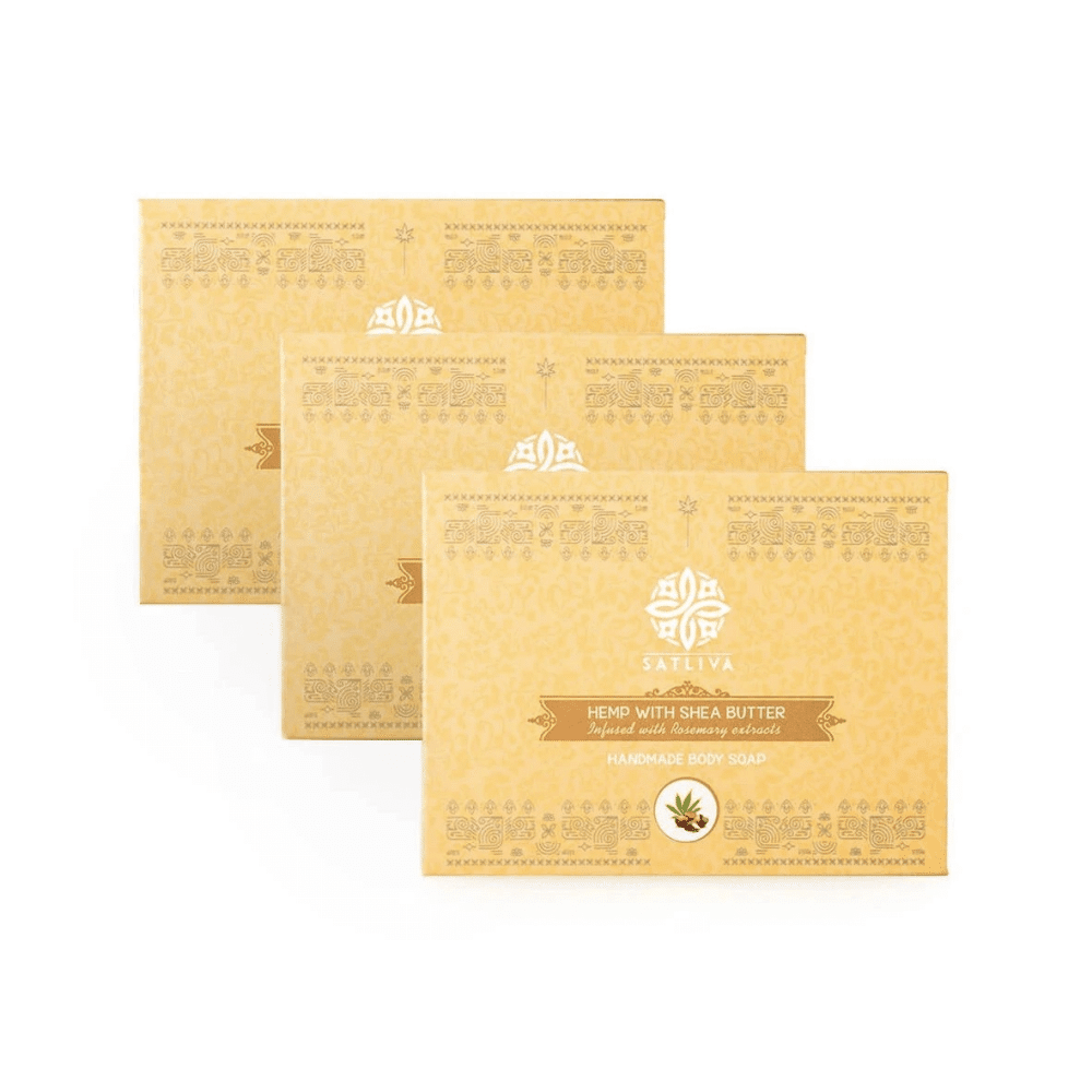 Satliva Hemp with Shea Butter Body Soap Bar – Tones Skin, Controls Dryness & Clears Clogged Pores