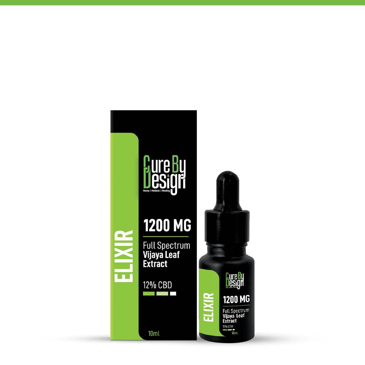 Cure by Design Elixir -Full-Spectrum Vijaya Extract + Polyherbal Blend (1200 MG)-10ml