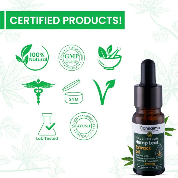Cannarma Full Spectrum Cannabis Extract Oil (500mg) – 10ml