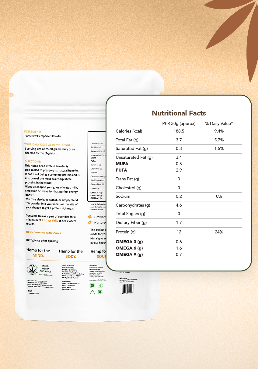 India Hemp Organics Hemp Protein Powder
