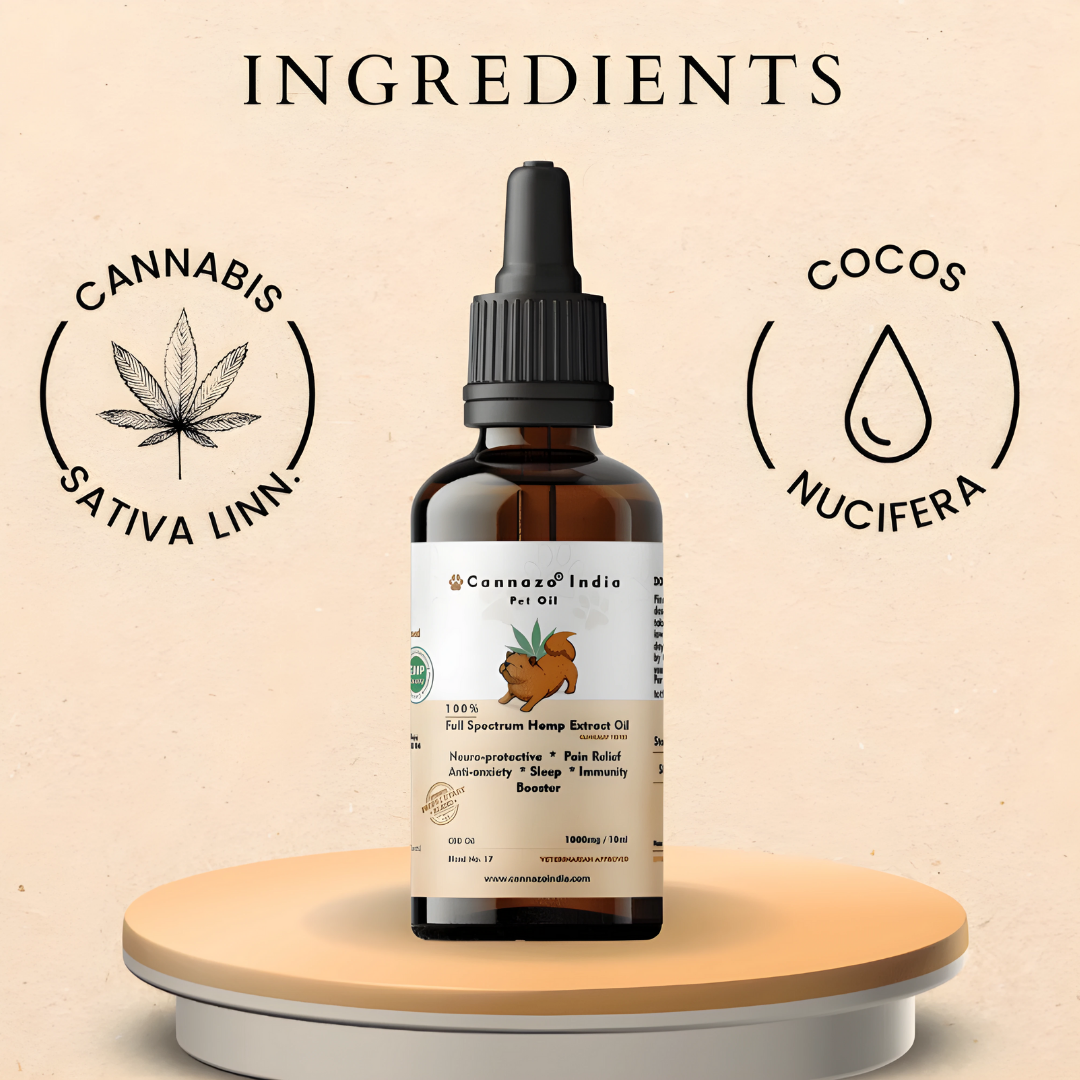 Cannazo India Full Spectrum CBD extract pet oil 1000mg - 10ml