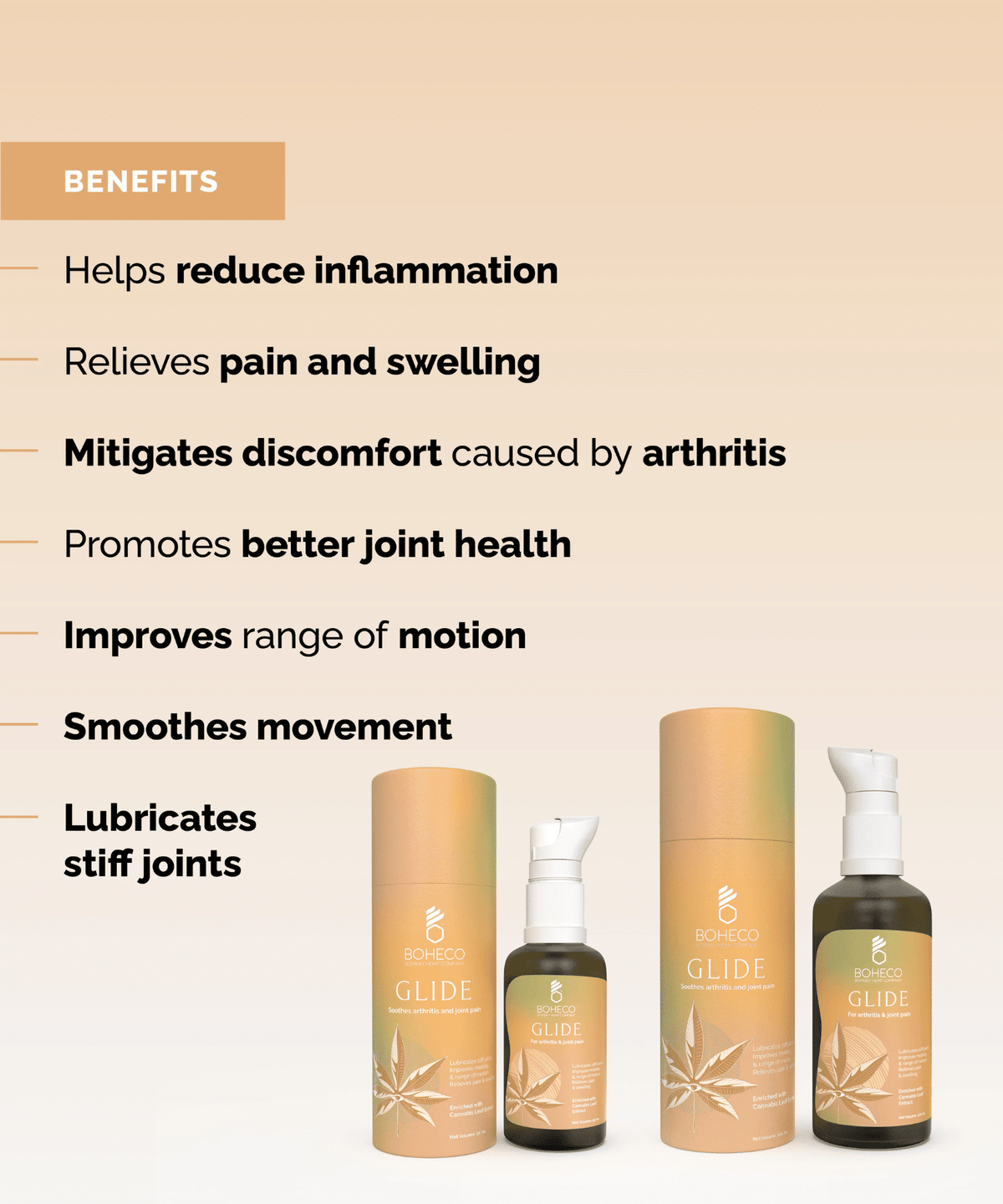 Boheco Glide for arthritis and joint pain