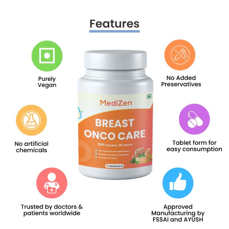 MediZen Breast Onco Care | Enhanced Breast Cancer Support | Boost Immunity & Strength | 30 Tablets