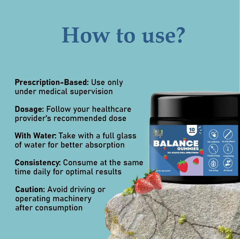 Cure By Design Balance CBD Gummies – Gentle Wellness and Daily Harmony 1400mg (3%)