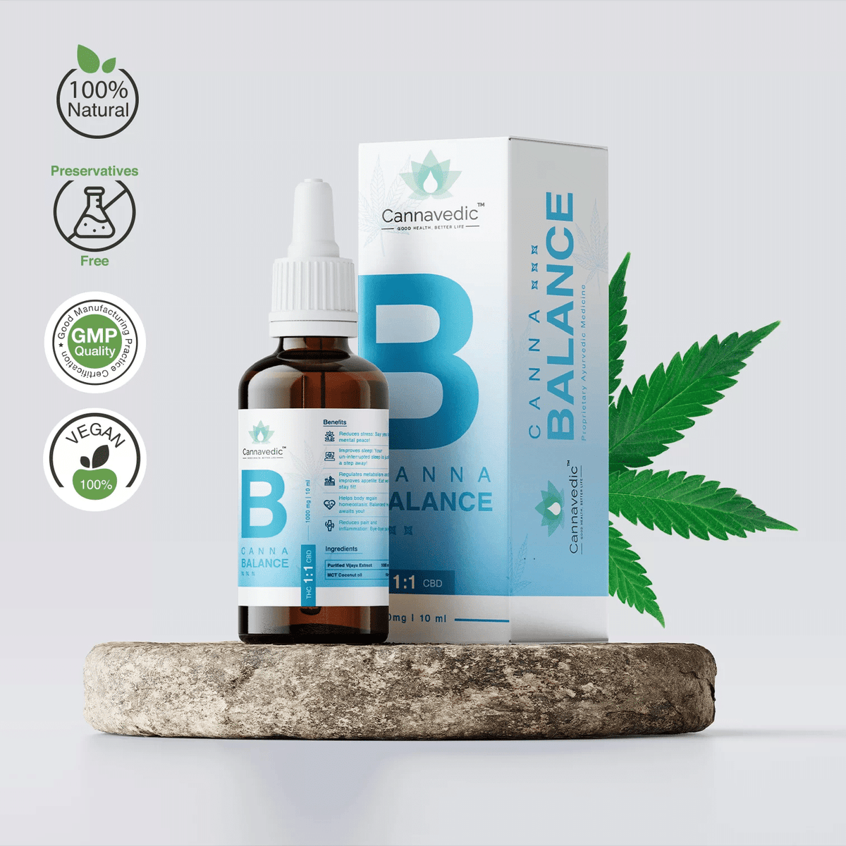 CannaBalance THC+CBD Oil (1:1|THC:CBD)1000mg | 10ml