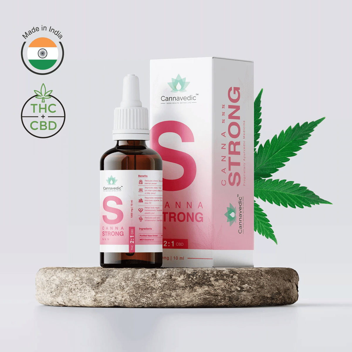 CannaStrong THC+CBD Oil (2:1|THC:CBD) 1000mg | 10ml