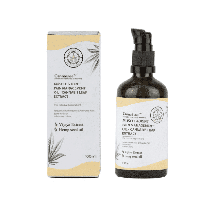 Cannaease Muscle & Joint Pain Management Oil - Cannabis Leaf Extract 100 ml