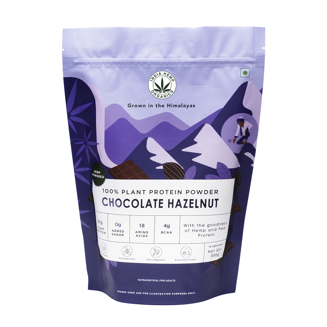 India Hemp Organics Hemp Protein - French Vanilla Caramel - 500gm