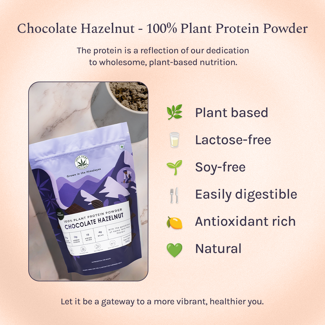 India Hemp Organics Hemp Protein - French Vanilla Caramel - 500gm