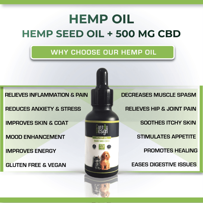 Cure By Design Hemp Oil for Pets with 500mg CBD
