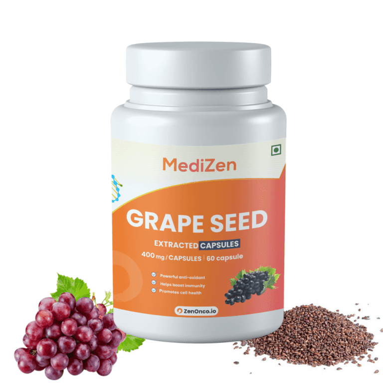 MediZen Grapeseed Extract 400mg | >95% Polyphenols | Boosts Immunity & Recovery | Specialized for Cancer Care | 60 Capsules