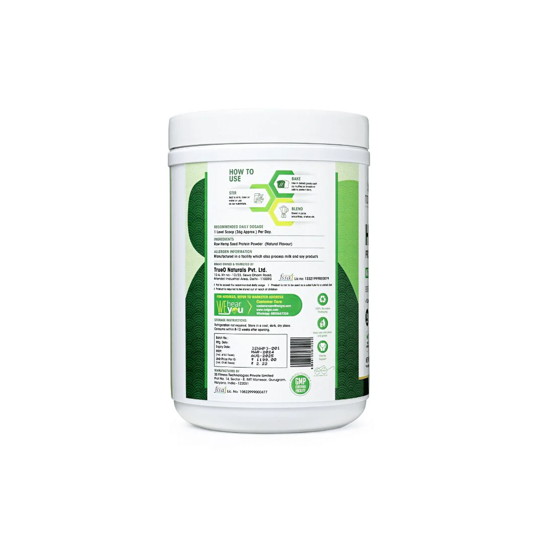 HEMP PROTEIN POWDER - NATURAL FLAVOUR