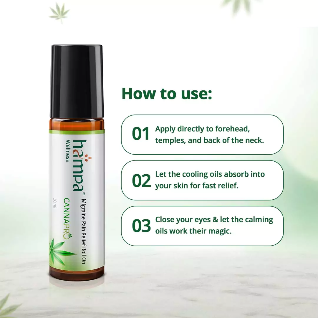 Hampa Migraine Pain Relief Roll-On