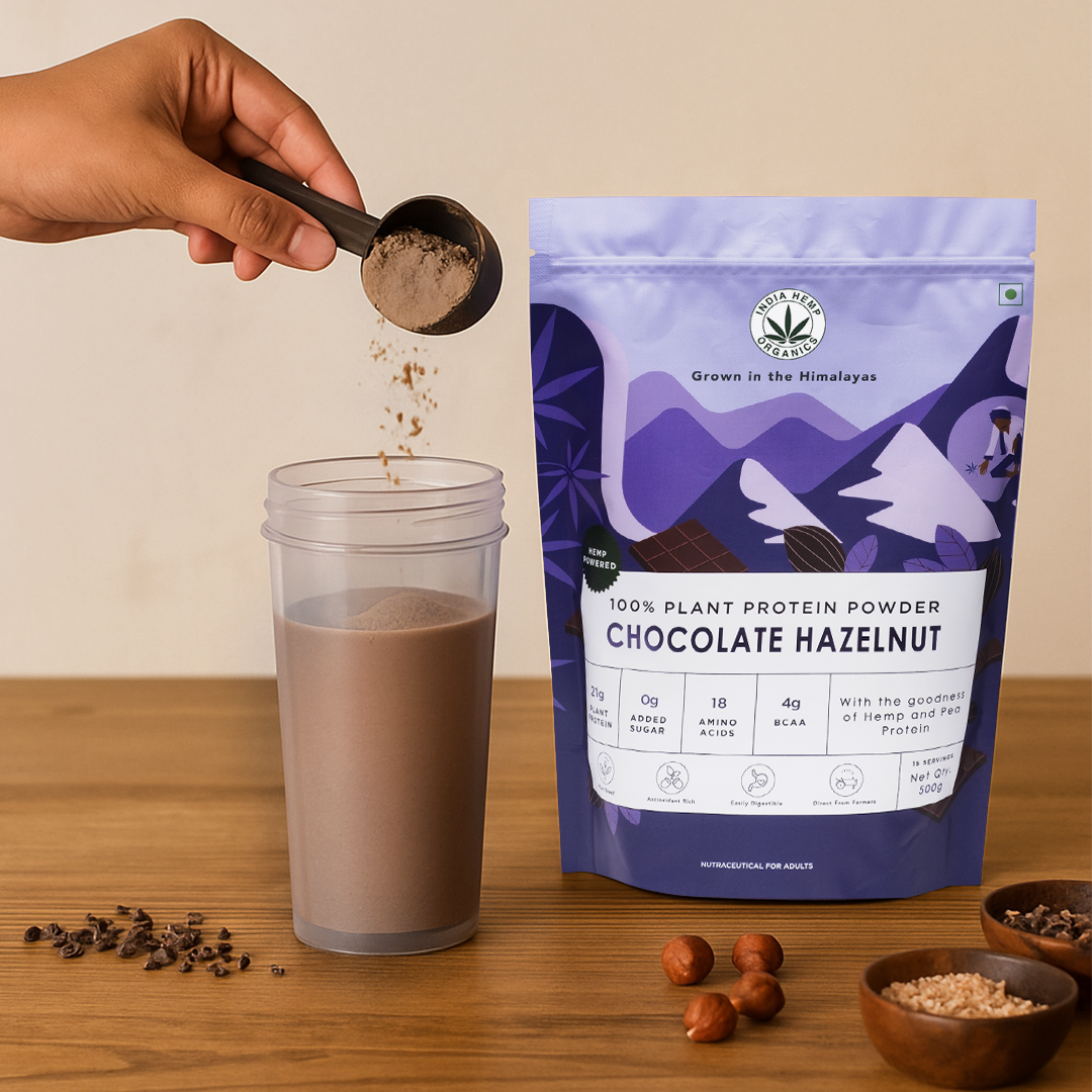 India Hemp Organics Hemp Protein - French Vanilla Caramel - 500gm
