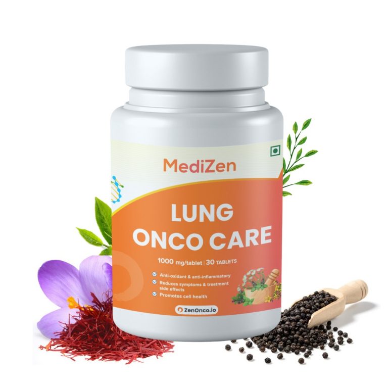 MediZen Lung Onco Care | Herbal Antioxidant Support for Lung Cancer | Advanced Lung Health Formula | 30 Tablets