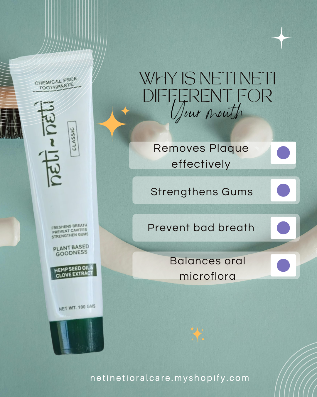 Neti-Neti Chemical Free Hemp Toothpaste