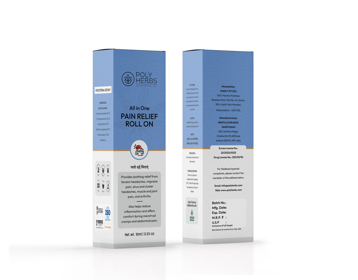 PolyHerbs All-in-One Pain Relief Roll-On 10ml
