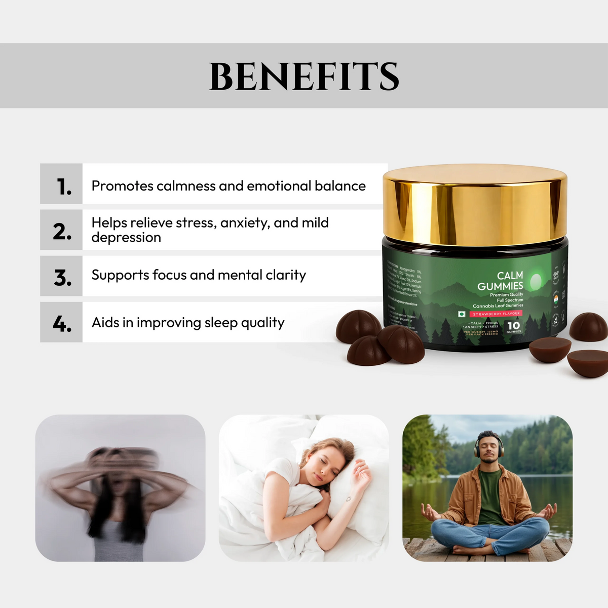 Polyherbs CALM CBD Gummies Benefits
