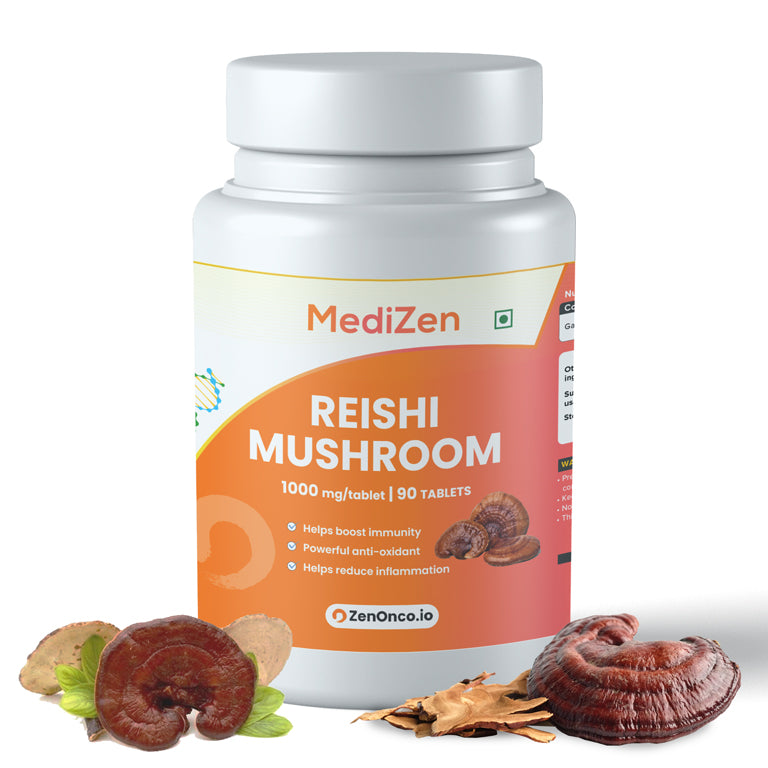 MediZen Reishi Mushroom 1000mg | Premium Ganoderma Lucidum | Enhances Recovery &amp; Immune Support | Specialized for Cancer Care | 90 Tablets
