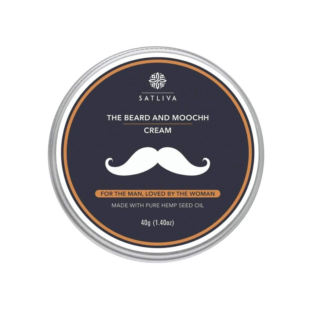 Satliva Beard and Moochh Cream - Promotes Natural Growth & Keeps Beard Healthy