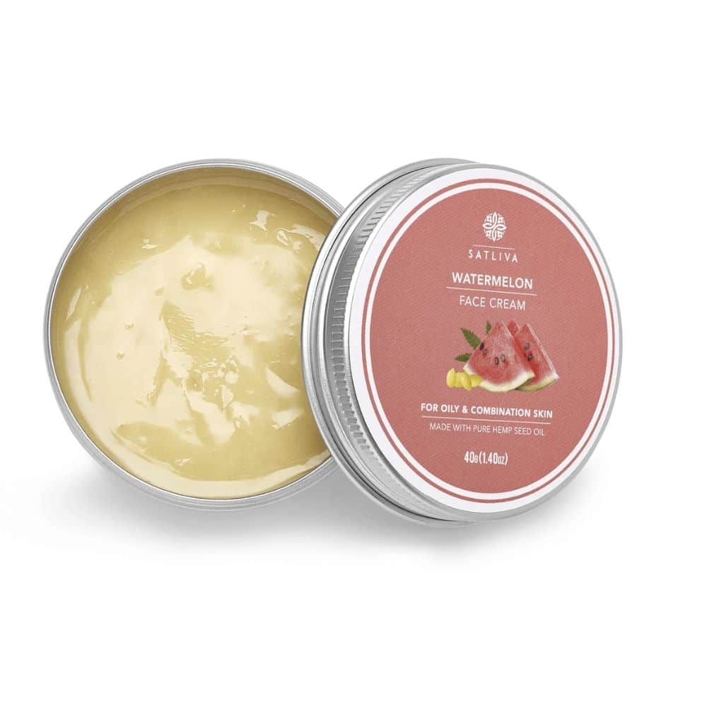 Satliva Watermelon Face Cream - Controls Excessive Oil, Reduces Acne, Wrinkles & Dark Spots
