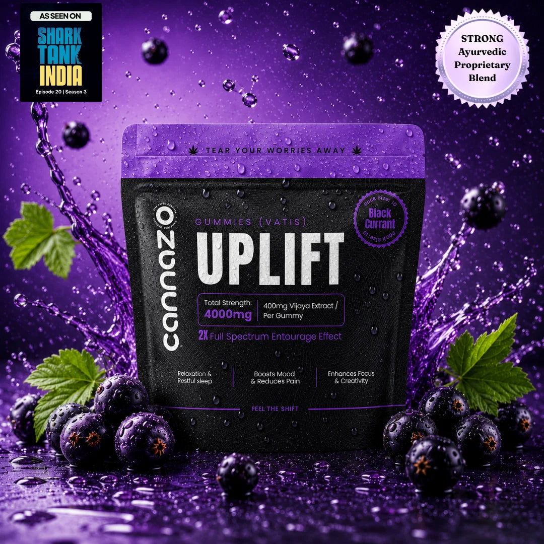 Cannazo India Uplift Gummies (Vatis) – 500mg Blackcurrant | Advanced Support for Chronic Pain &amp; Comfort