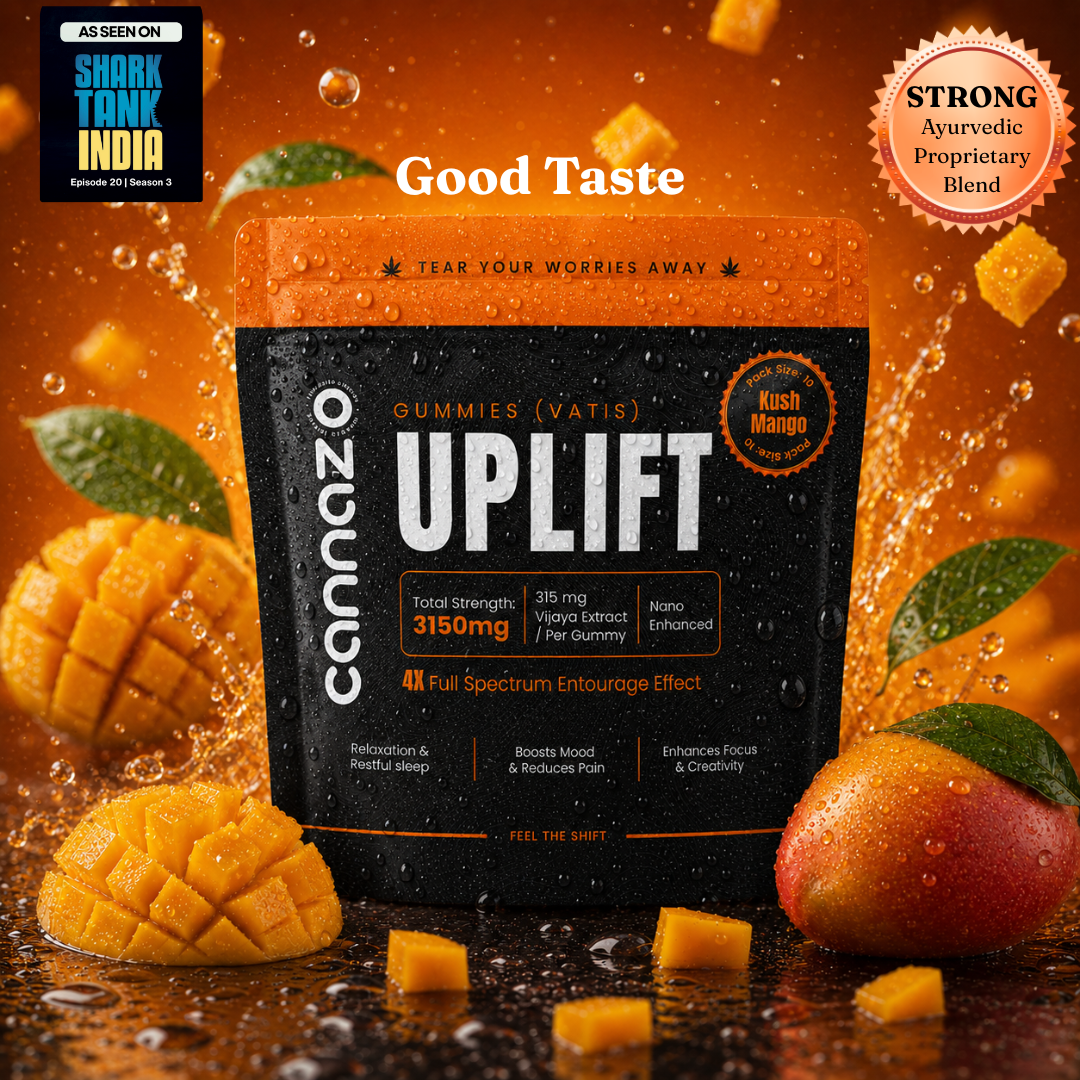 Cannazo India Uplift Gummies (Vatis) – Strong Vati for Depression, Chronic Pain and Insomnia, De-addiction | 315mg