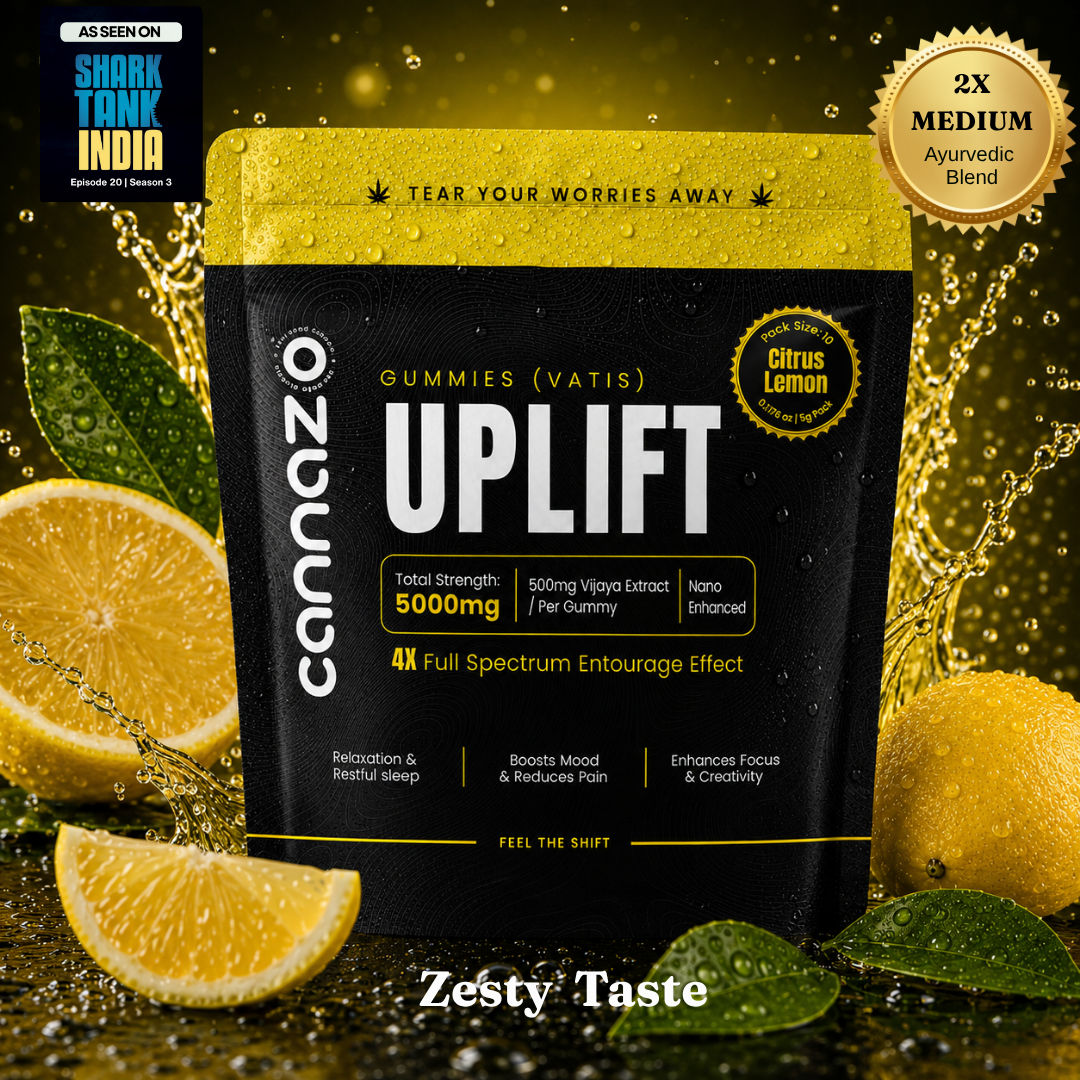Cannazo India Uplift Gummies (Vatis) – 500mg Citrus Lemon