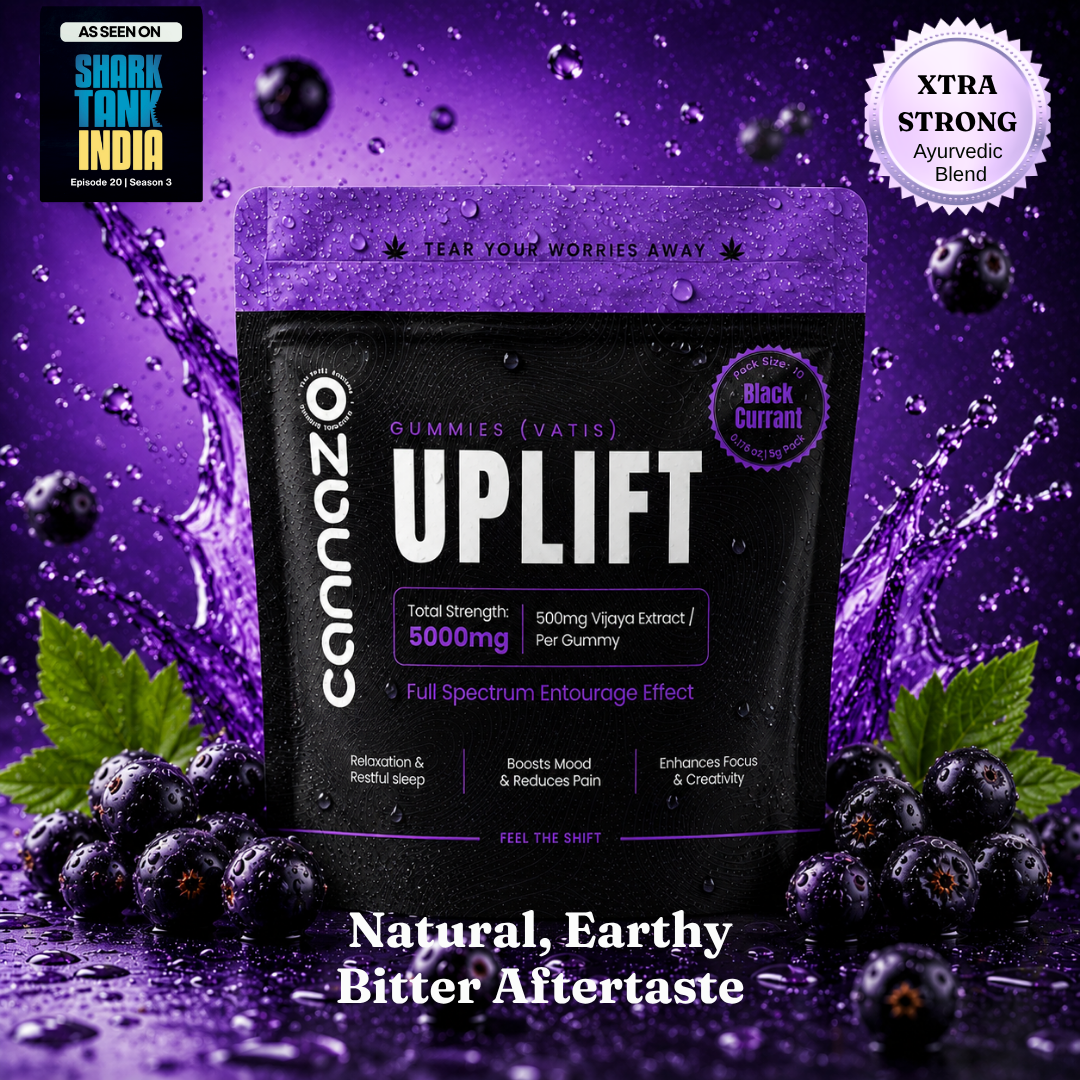 Cannazo India Uplift Gummies (Vatis) – 500mg Blackcurrant | Advanced Support for Chronic Pain &amp; Comfort