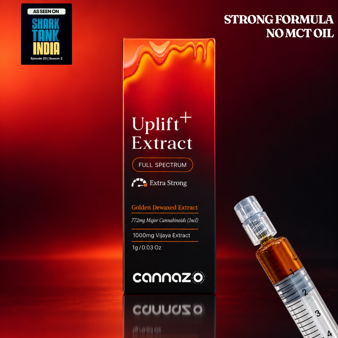 Cannazo India Uplift Plus: Strong Full-Spectrum Extract for Chronic Pain, De-Addiction and Insomnia 4ml