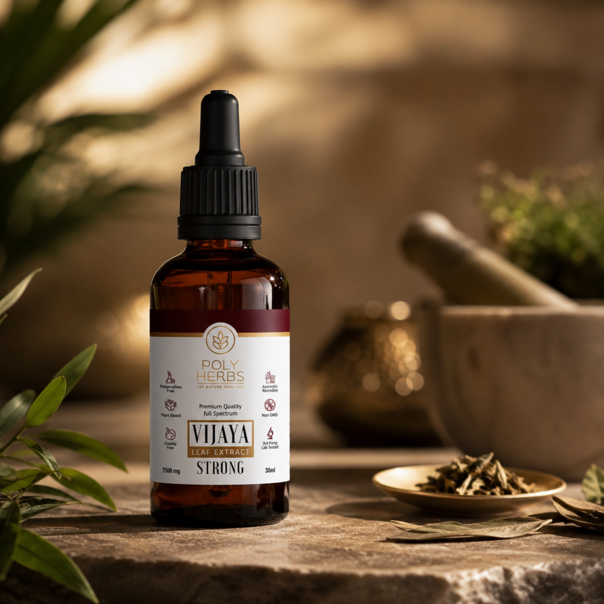 PolyHerbs STRONG Premium Full Spectrum Vijaya Extract 7500mg