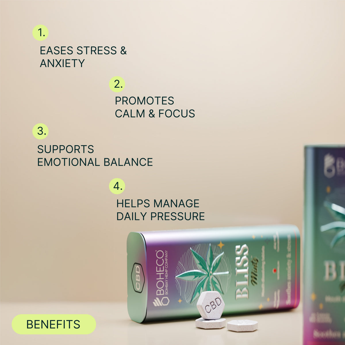 Boheco BLISS Mints Anxiety Relief & Focus Mints