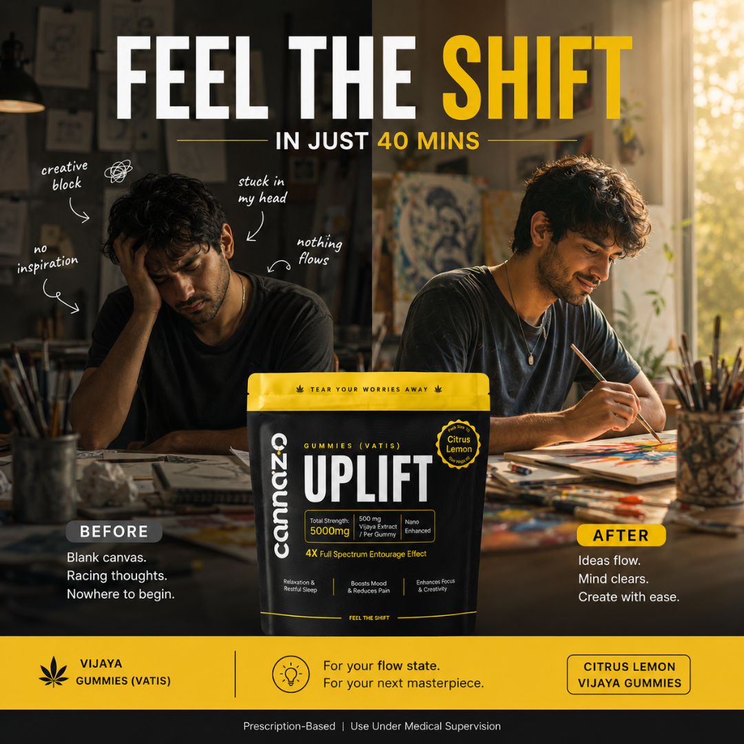 Cannazo India Uplift Gummies (Vatis) – 500mg Citrus Lemon