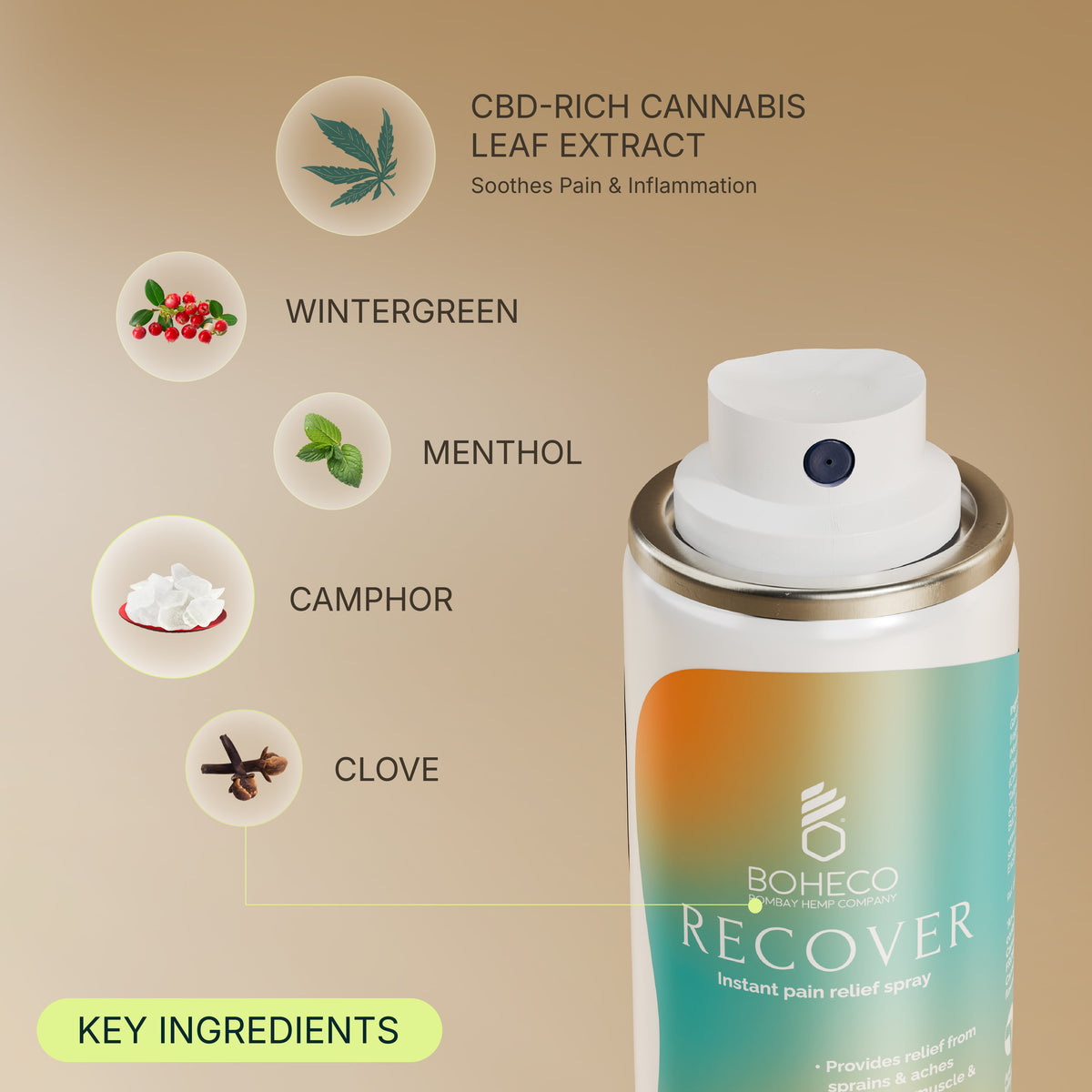 BOHECO RECOVER Instant Pain Relief Spray