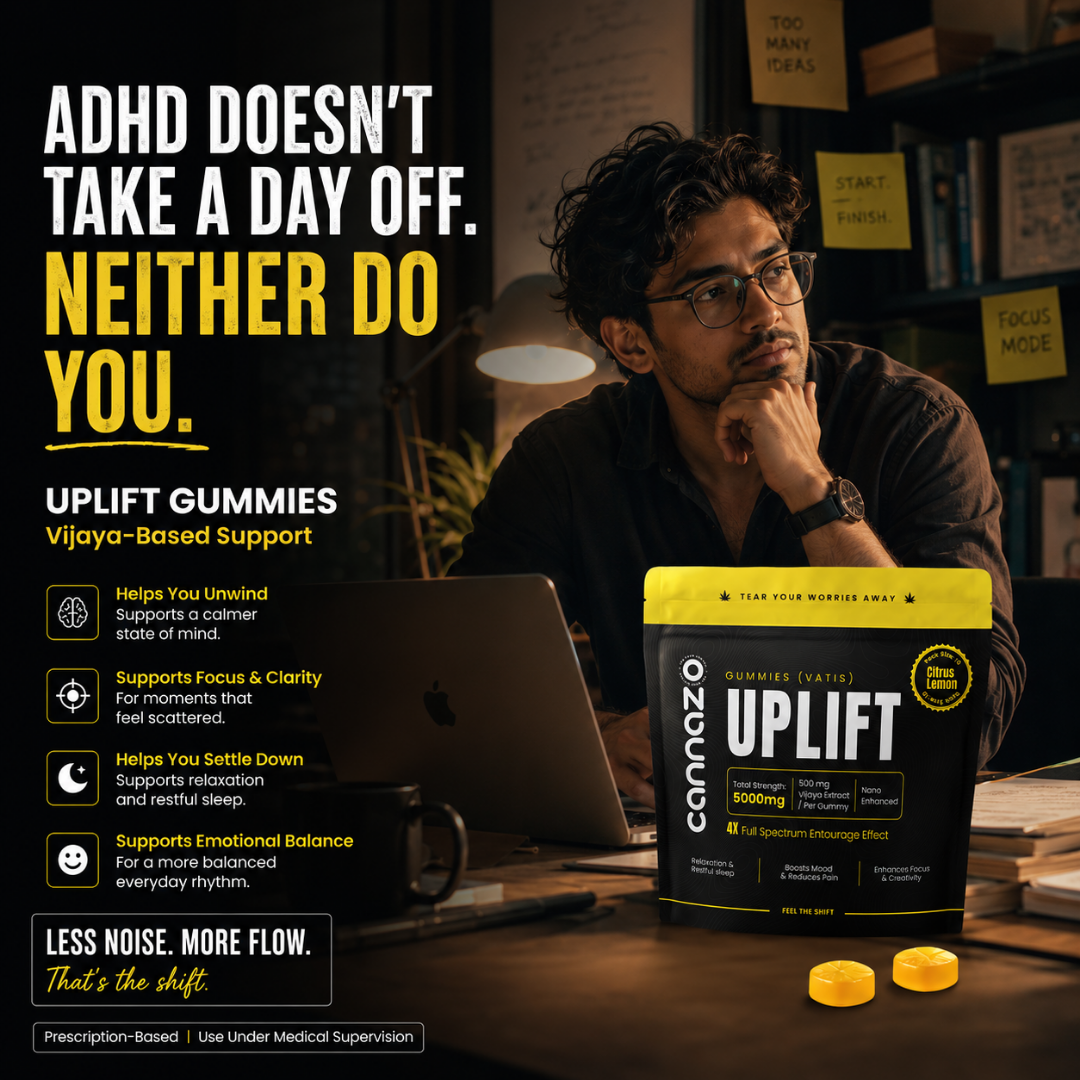 Cannazo India Uplift Gummies (Vatis) – 500mg Citrus Lemon