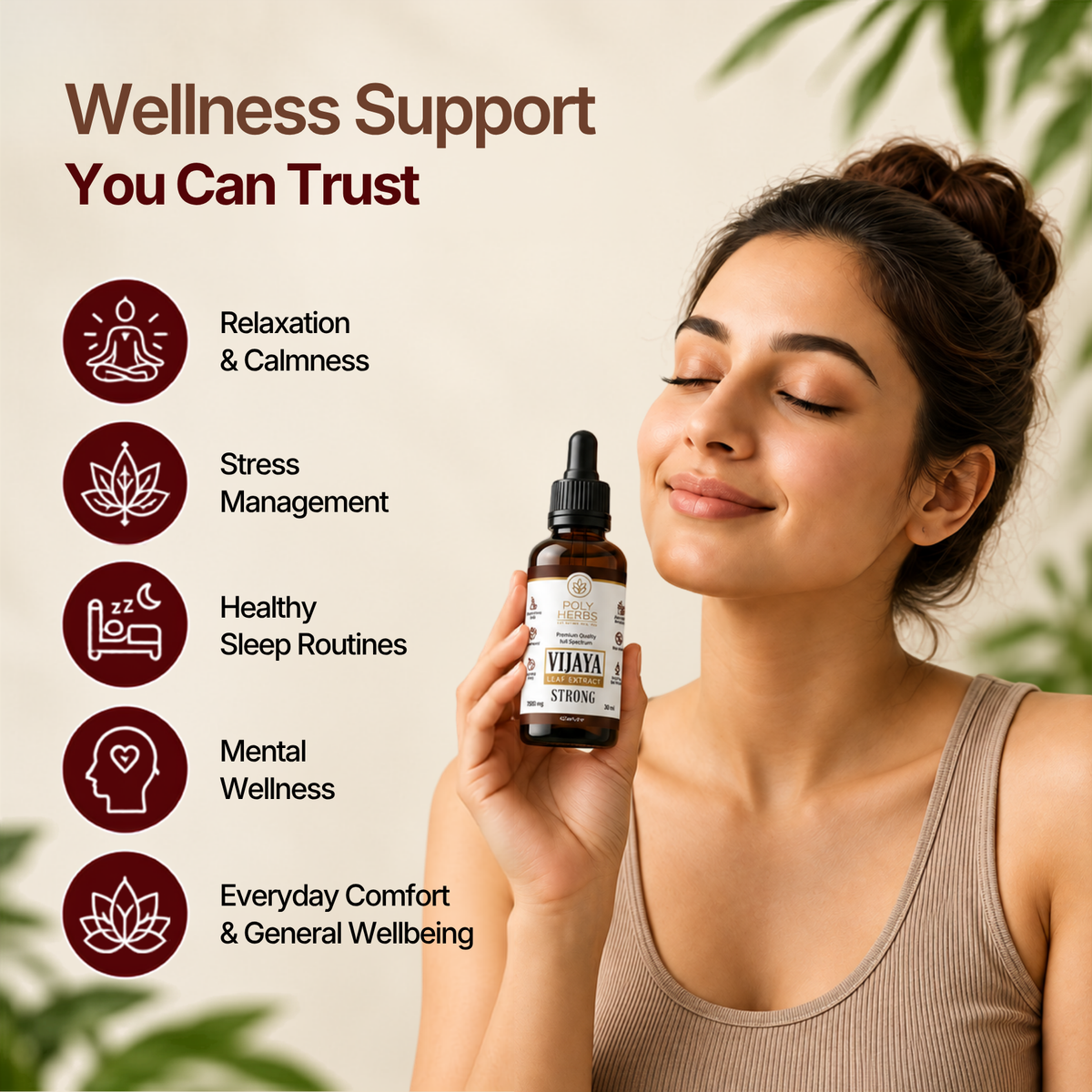 PolyHerbs STRONG Premium Full Spectrum Vijaya Extract 7500mg