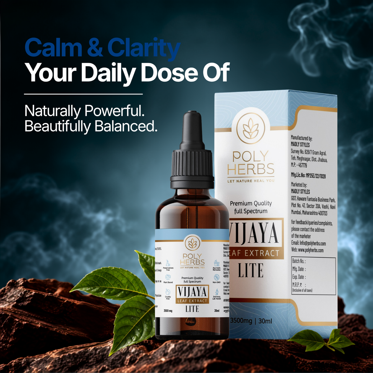 PolyHerbs LITE Premium CBD OIl 3500mg (THC Free)