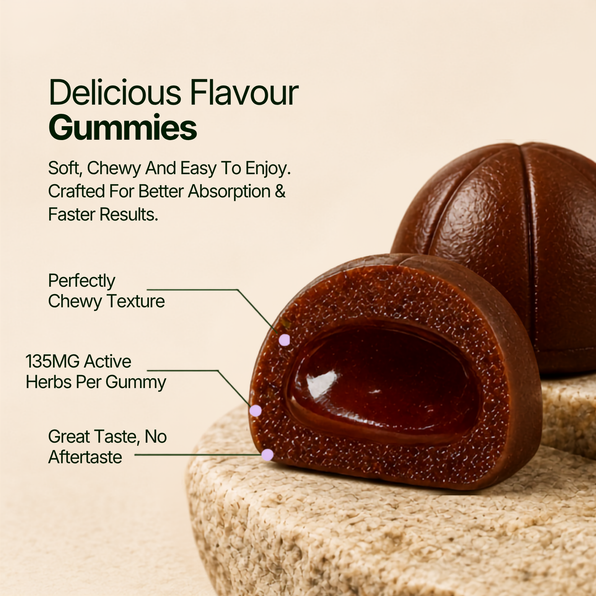 Polyherbs CALM CBD THC Gummies 135mg Per Gummy