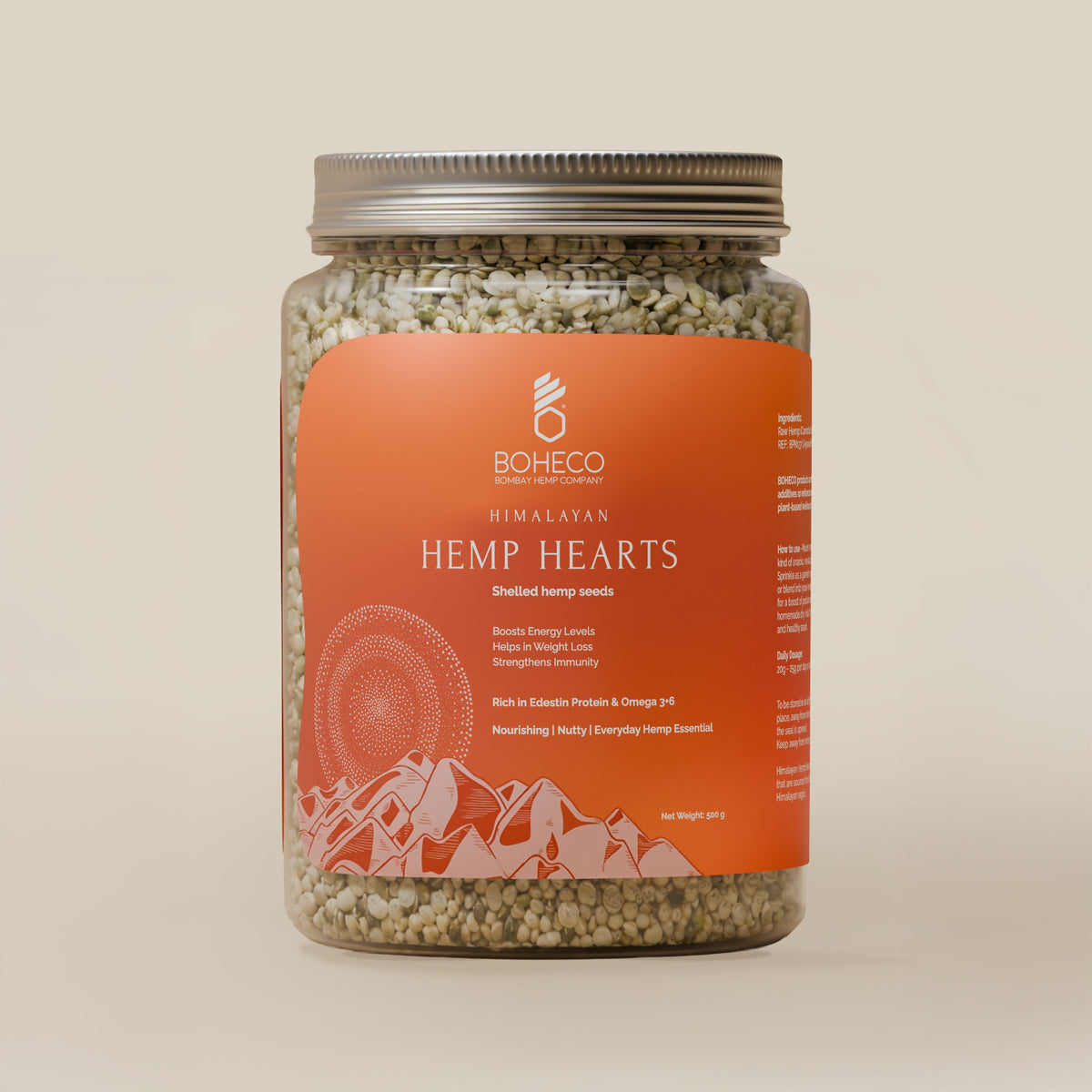 BOHECO Himalayan Hemp Hearts - Shelled Hemp Seeds