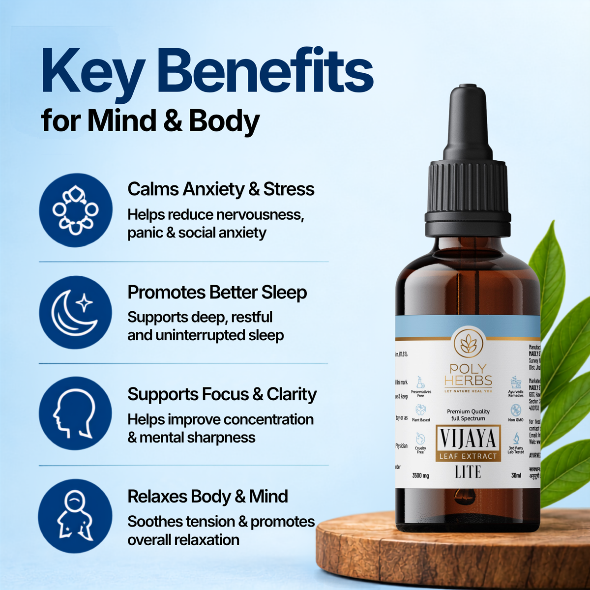 PolyHerbs LITE Premium CBD OIl 3500mg (THC Free)