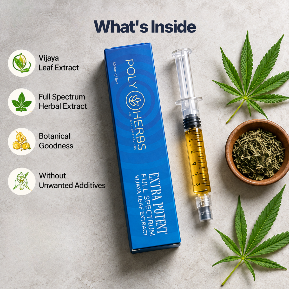 PolyHerbs Extra Potent Triple Strength RSO Extract Syringe – 5ml