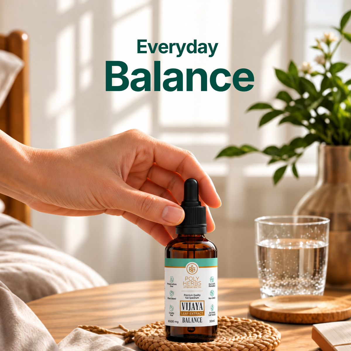 PolyHerbs BALANCE Vijaya Leaf Extract 6500mg
