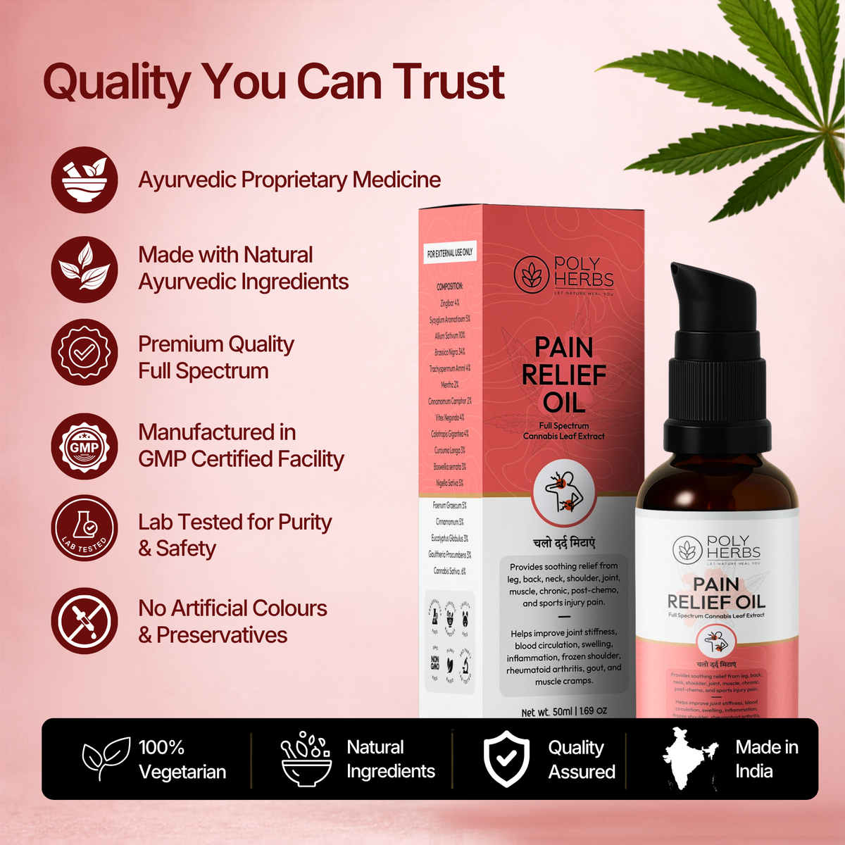 PolyHerbs Advanced Pain Relief Oil - 50ml