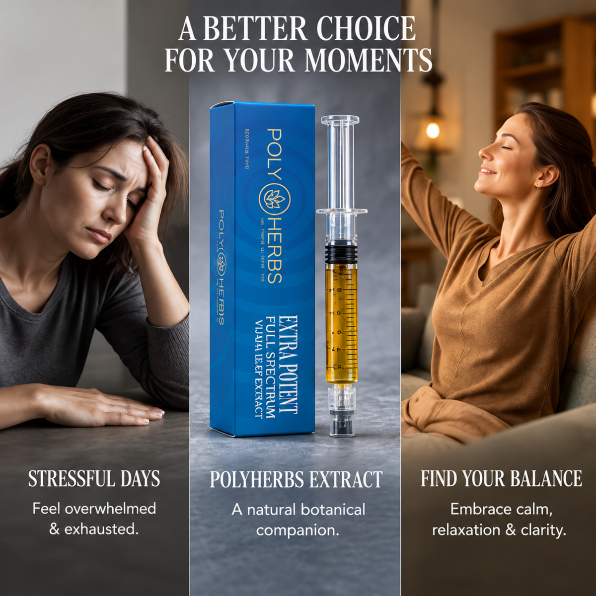 PolyHerbs Extra Potent Triple Strength RSO Extract Syringe – 5ml