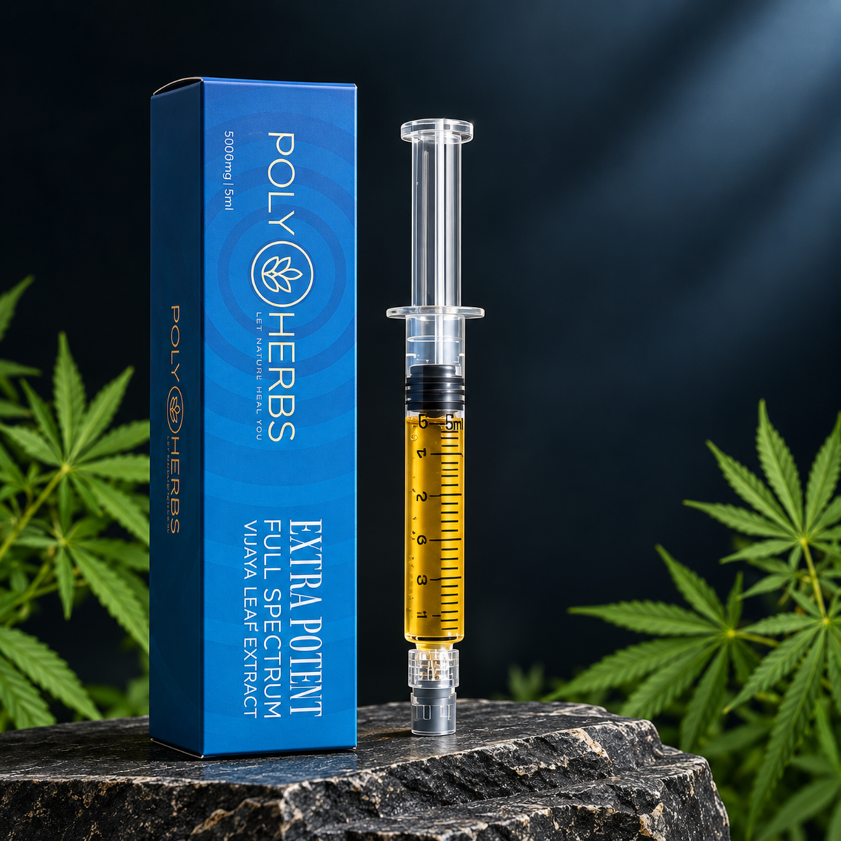 PolyHerbs Extra Potent Triple Strength RSO Extract Syringe – 5ml