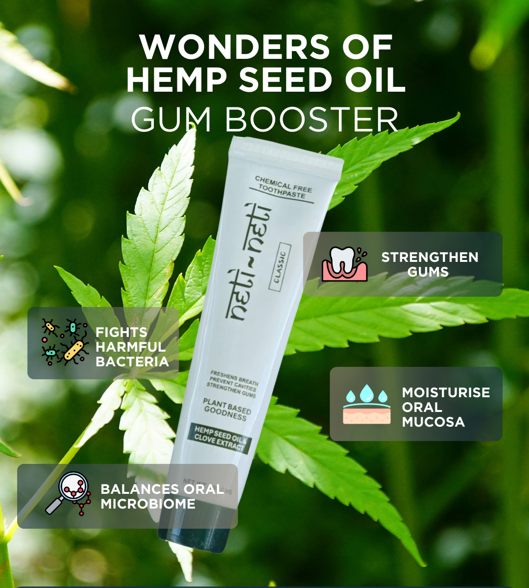 Neti-Neti Chemical Free Hemp Toothpaste